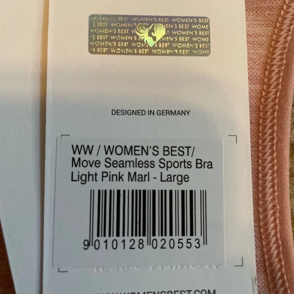 𝅺women's Best Wear MOVE SEAMLESS SPORTS BRA COLOR: Light Pink Marl
